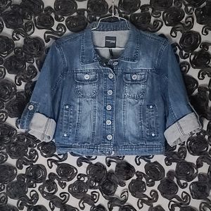 Highway jean jacket with cuffed sleeves